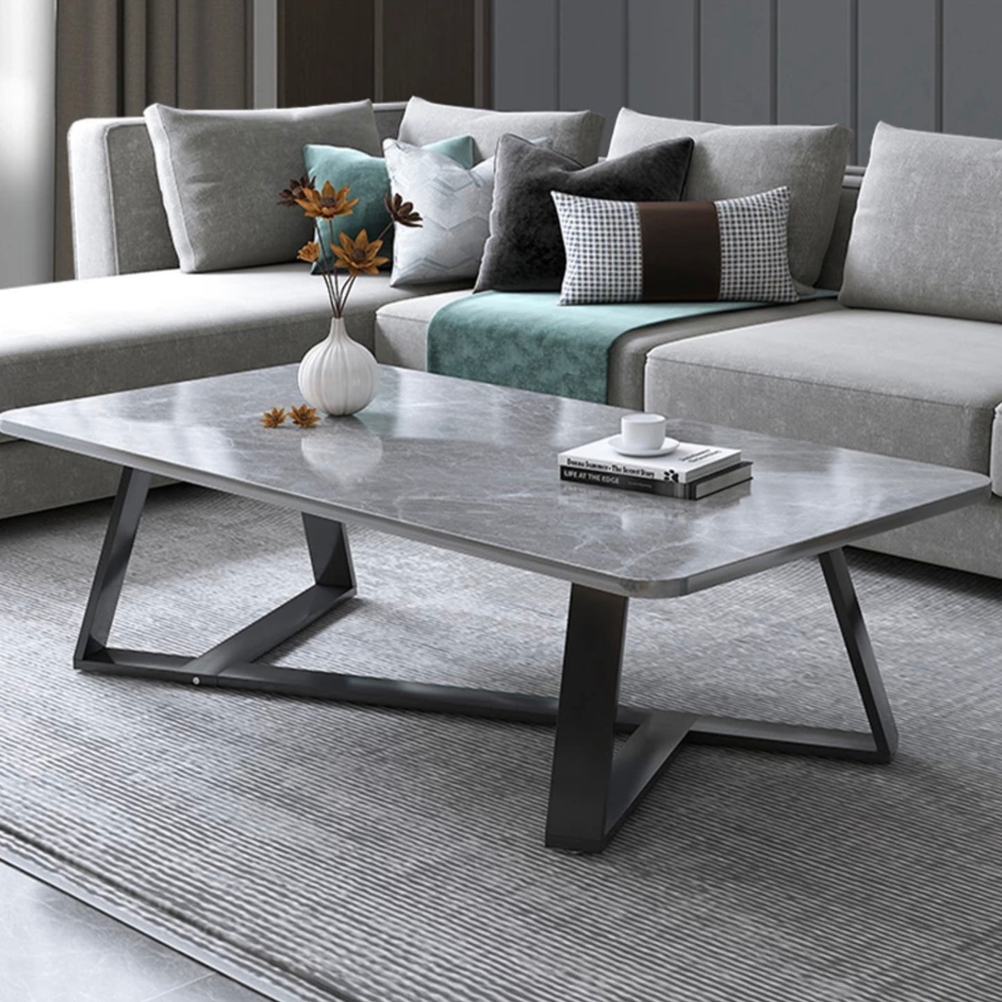 Gray Marble Coffee Table